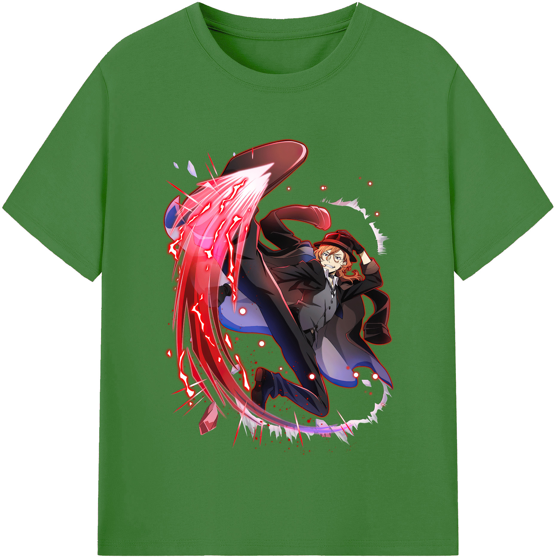 （画像用） 文豪ストレイドッグス Bungo Stray Dogs レディースカジュアルプリントTシャツ（綿100％）